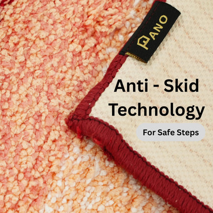 Textured Anti Skid Red Bathmat- Pano