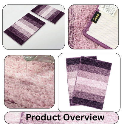Textured Anti Skid Purple Bathmat - Pano