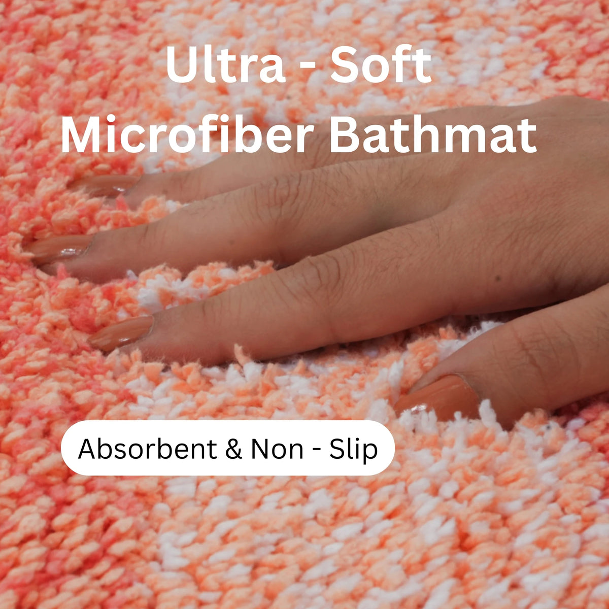 Textured Anti Skid Red Bathmat- Pano