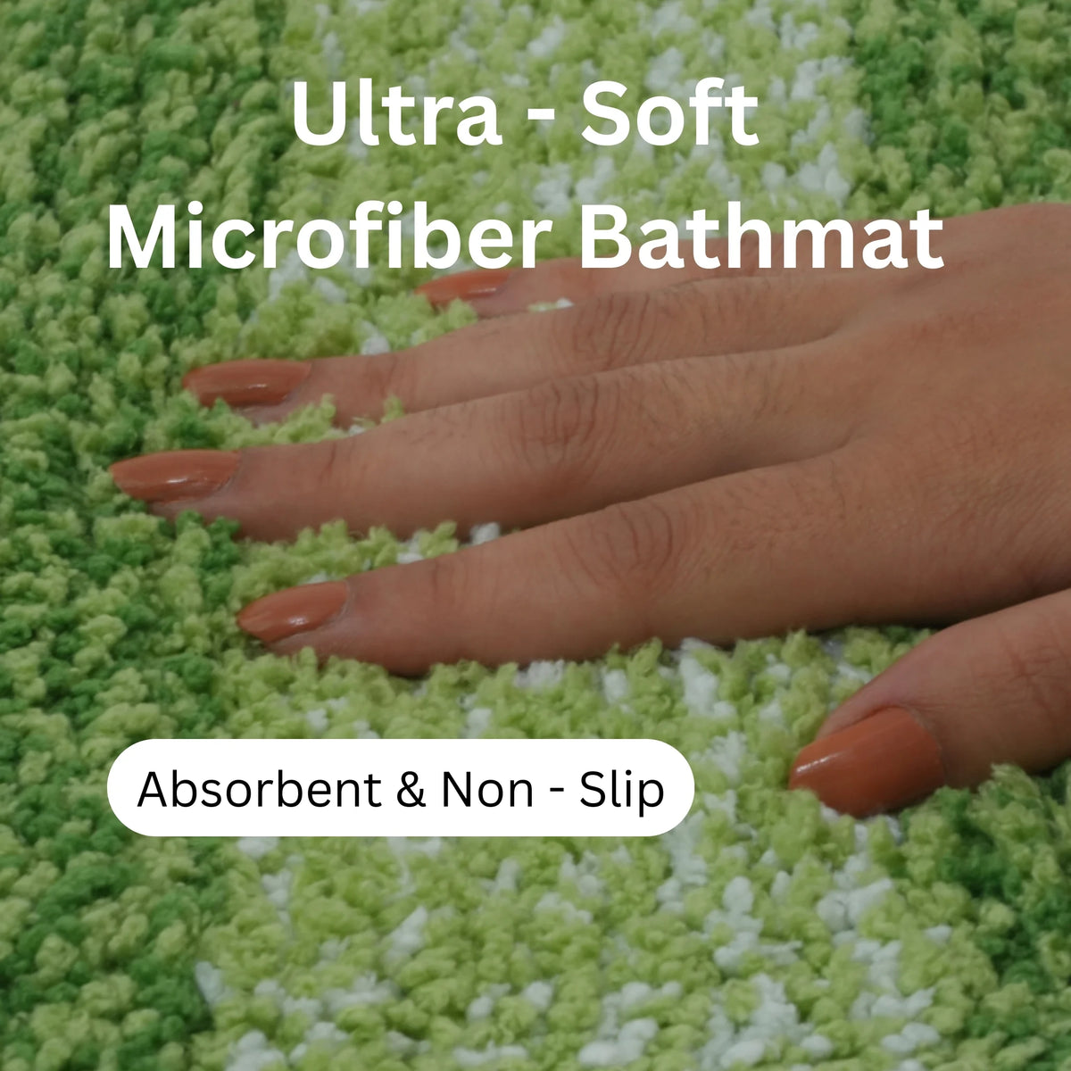 Textured Anti Skid Green Bathmat - Pano