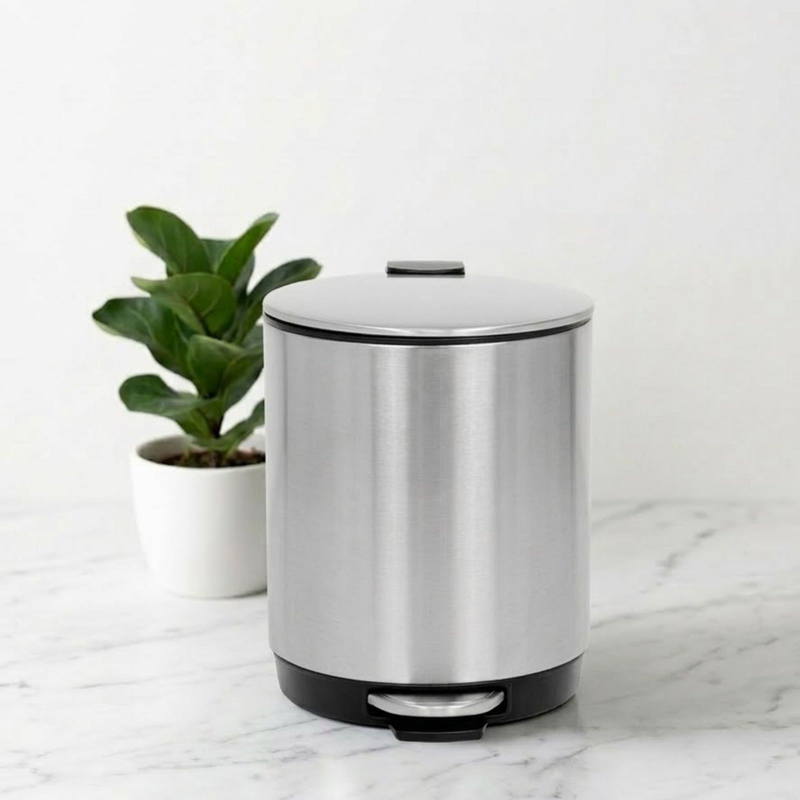 Vesta Stainless Steel Soft Close Peddle Dustbins 5 Litre - Pano