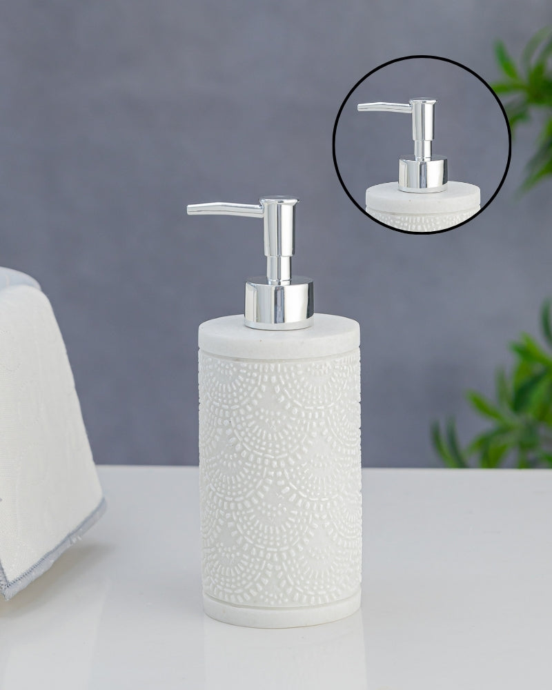 Exclusive Polyresin Soap Dispenser for Handwash for Bathroom Snow White - Pano