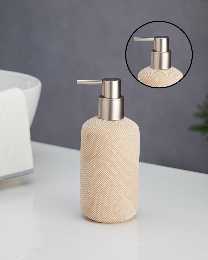 Exclusive Polyresin Soap Dispenser for Handwash for Bathroom Sand 1228 - Pano