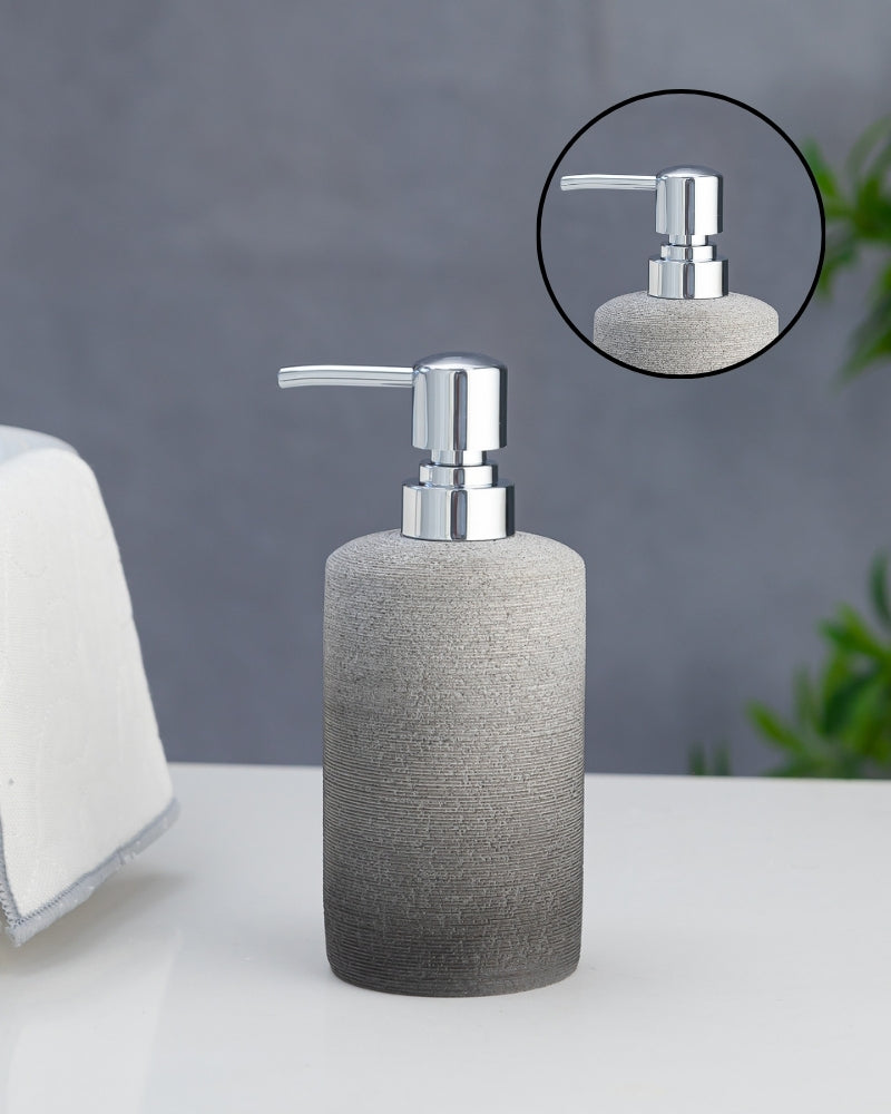Exclusive Polyresin Soap Dispenser for Handwash for Bathroom Black &amp; Grey 1219 - Pano