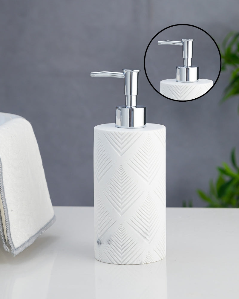 Exclusive Polyresin Soap Dispenser for Handwash for Bathroom White - Pano